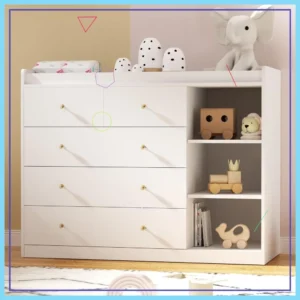 White Nursery Dresser & Changing Table Top